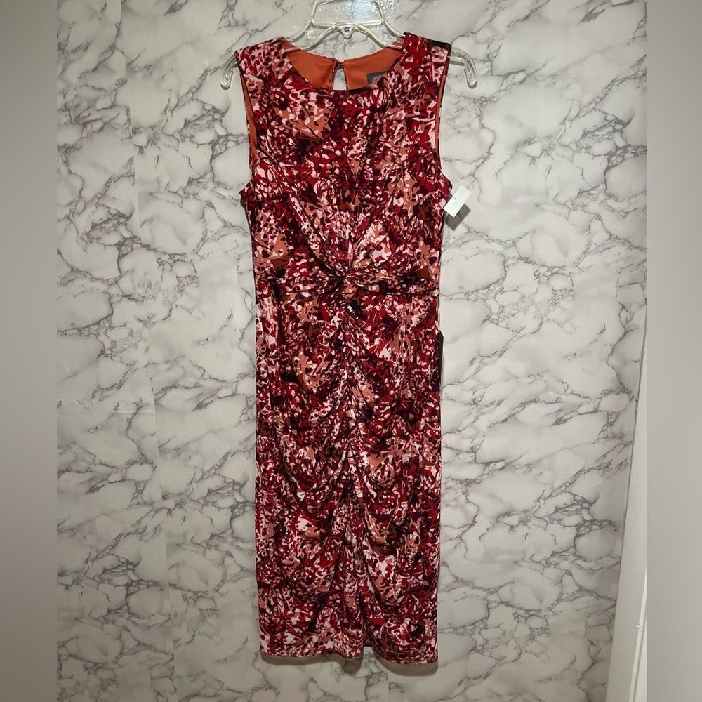 Vince Camuto Ruched Mesh Bodycon Dress - Picture 3 of 12